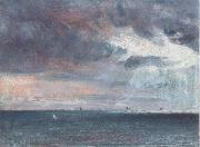 John Constable A storm off the coast of Brighton Spain oil painting artist